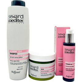 Helen Seward Mediter 13/S Alchemy Argan Shampoo 33.8 Oz, 13/M Argan mask 16.9 Oz and 13/O1 Creamy Oil 5.07 Fl Oz Kit