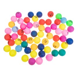 OHPHCALL Numbered Raffle Balls Set 60Pcs Plastic Game Balls for Carnival Party Fundraiser Classroom and Decor