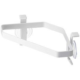 Yamazaki Industries 4750 Suction Cup, Sink Corner, Polybag Holder, White, Approx. W 8.1 x D 4.3 x H 3.1 inches (20.5 x 11 x 8 cm), Tower, Trash Can Be Used On The Place, Triangle Corner, Sink Corner