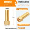 SUNGATOR Brass Pipe Fitting, 1/2-Inch Male x 1/2-Inch Female Pipe