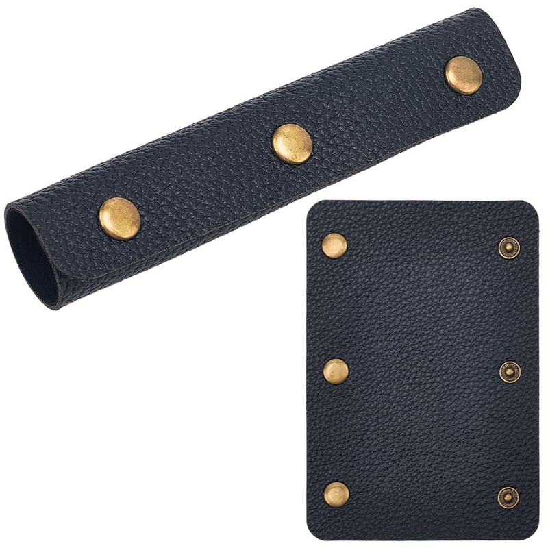 CALFOVERA 2PCS Handbag Handle PU Leather Wrap Cover Purse Bag