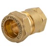 Tecuro Brass Compression Connector Female Screw with Brass Thread 18