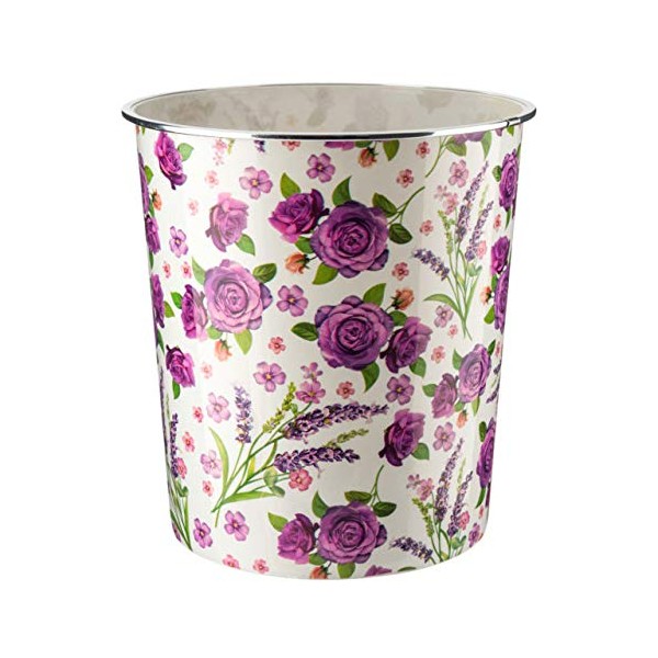 Home Plus 7.7 Litre Quality Floral Design Lightweight Waste Paper