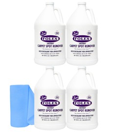 FOLEX Instant Carpet Spot Remover Carpet Cleaner with Reusable Cleaning Cloth - 128 oz - Removes Pet Accidents, Grease, Red Wine and More - 4 Pack