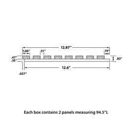American Pro Decor 12.5" Wide x 94.5" Long x 0.82" Thick Acoustic Panel, Full Length - 2 Pack, Walnut