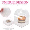 LOKQING 12 PCS Individual Cupcake Containers Single Cupcake Boxes with