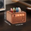 Lampeez Amp Shaped Guitar Pick Holder, Walnut Wood Pick Stand