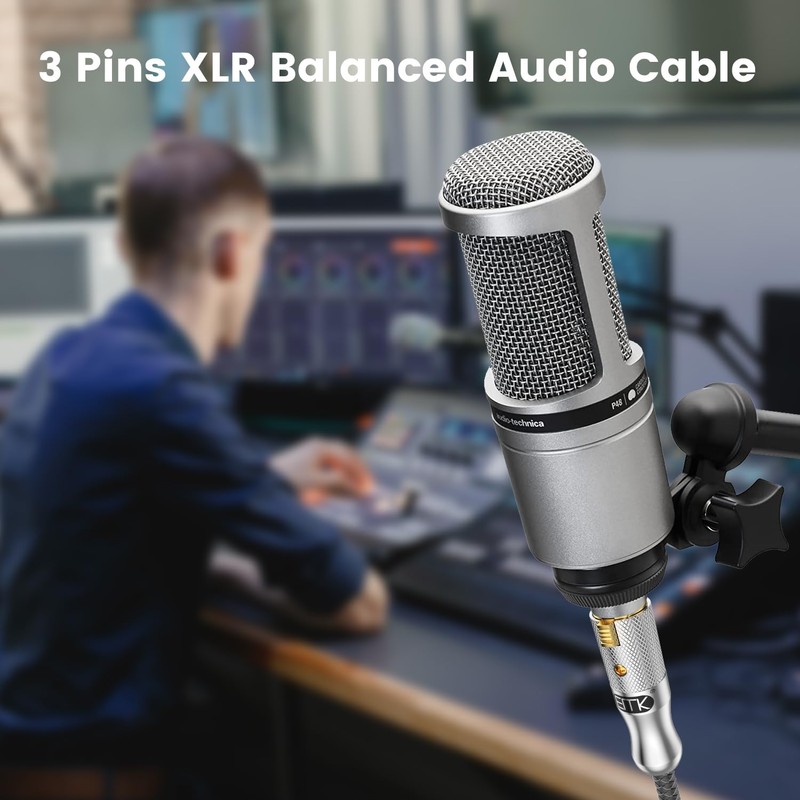 EMK XLR Microphone Cable, XLR Male to XLR Female 3
