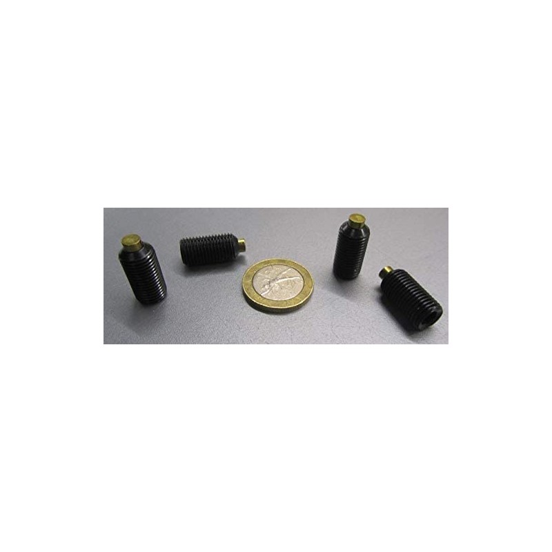 Black Oxide Steel Brass Tip Set Screw 3/8"-24 x .750"