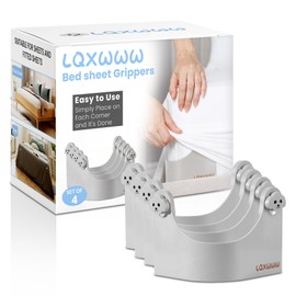 LQXWWW Hold Bed Sheet Holder 360 Degree Bed Sheet Tightener Discrete Heavy Duty Strongest and Adjustable Antiskid Fixed Sheet Grippers Fits All Mattress Sheets Sizes No Sheet Straps Clips