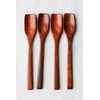 Redchocol8® Set of 4 Handmade Small Wooden Tea Spoons Reddish