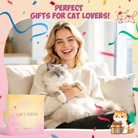 Cat Coasters Funny Gifts for Women - Drink Coaster Table Decor Desk Accessories Home Living Room Decor, Cute Stuff Unique Gifts for Wife Sister Teen Friend Coworker Cat Lovers on Birthday Housewarming
