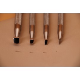 Smooth Angle Beveler Leather Stamping Tool Beveling Set 4pcs Undercut Beveler Stamps 304 Stainless Steel Carving DIY LeatherCrafts Kit