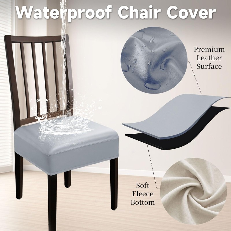 Leather Seat Covers Dining Chairs Waterproof Kitchen Chair Seat Covers