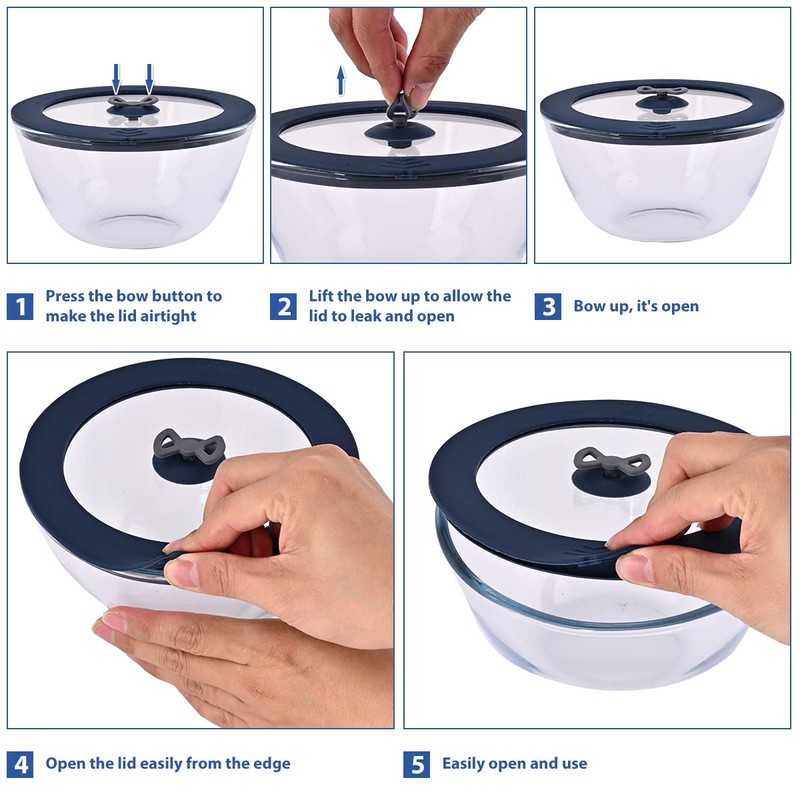 4 Pack Replacement Lids for Pyrex 7200-PC 2 Cup Glass