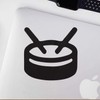 Decal Stickers of Drum 1 (Black) (Set of 2) Luxury