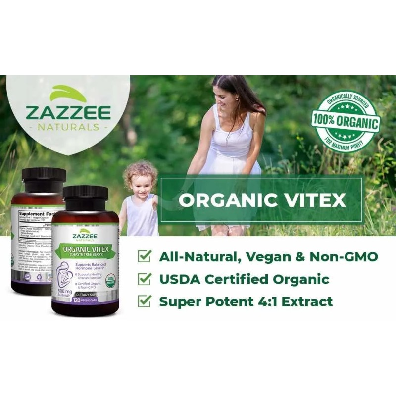 Baya Orgánica Vitex 120caps Balance Hormonal 500mg Hecho E.u Sabor