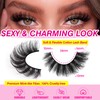 Yawamica False Lashes Wispy 16mm Mink Lashes Pack 12 Pairs
