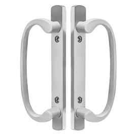 8.5" Legacy Sliding Patio Glass Door Dummy Handle Set – Sash Controls 2265 Handle Replacement – Fits 3-15/16" Screw Spacing, 1-1/4" to 2-1/4" Thick Doors – No Latch, No Mortise Lock (Brushed Chrome)