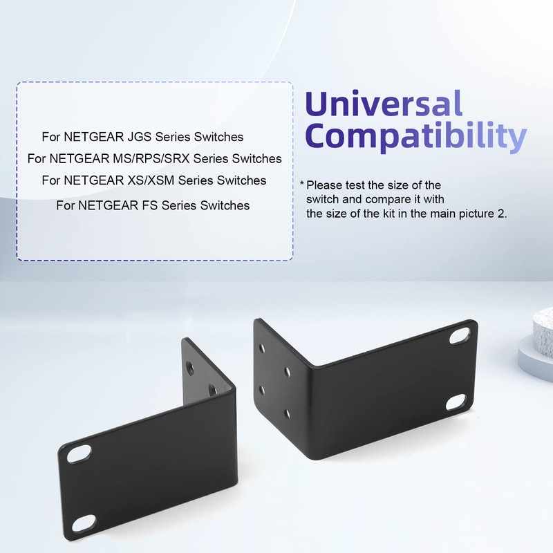 PhyinLan Universal Rack Mount Kit 1U Rack Ears for NETGEAR