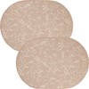 Erwin Müller Dining Placemats Pack of 2 Washable Taupe Oval