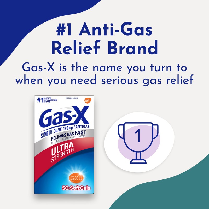 Gas-X Ultra Strength Gas Relief Softgels with Simethicone 180 mg