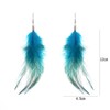 lureme® Bohemian Style Feathers with Small Feather Tassel Dangle Earrings