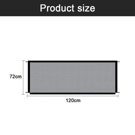 TOMVAES Pet Safety Guard Mesh Dog Gate,Portable Folding Mesh Magic Gate, Safety Gate,Safe Guard Install Anywhere,Ideal for Corridors, Stairs, Balconies,72 * 120cm,Black