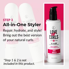Love Ur Curls Love Ur Curls - All in One Curl Cream Styler, Curling Cream for Curly Hair, Repair, Define, Hydrate & Style, Anti Frizz with Shea Butter, 250mL