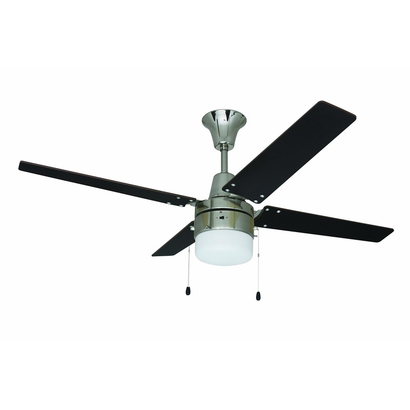 Litex Industries UBW48BC4L Wakefield Collection Ceiling Fan, Brushed Chrome