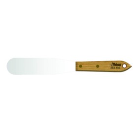 Albion Albion Engineering Company 258-10S Classic Spatula, Stainless Steel, Hardwood Handle, 1.5" Wide Tip x 10" Long Blade