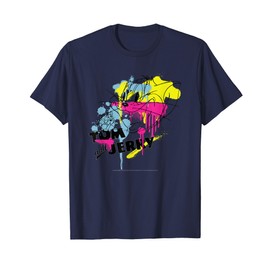 Tom & Jerry Paint Splash T-Shirt, blue