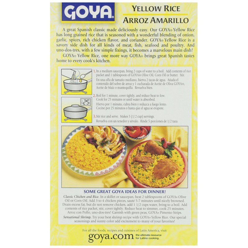 Goya Yellow Rice Mix, Spanish Style, 8 Ounce