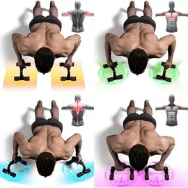 Push Up Bars Stands with Cushioned Foam Handles, Non Slip Pushup Handles for Strength Training, Home & Gym Workout Equipment