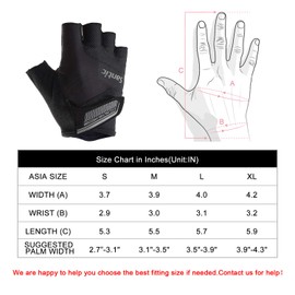 Santic Cycling Gloves with Mitten Shock-Absorbing Foam Pad Breathable Half Finger Moutain Bike Bicycle Riding Gloves for fit Men and Women Six Colors.