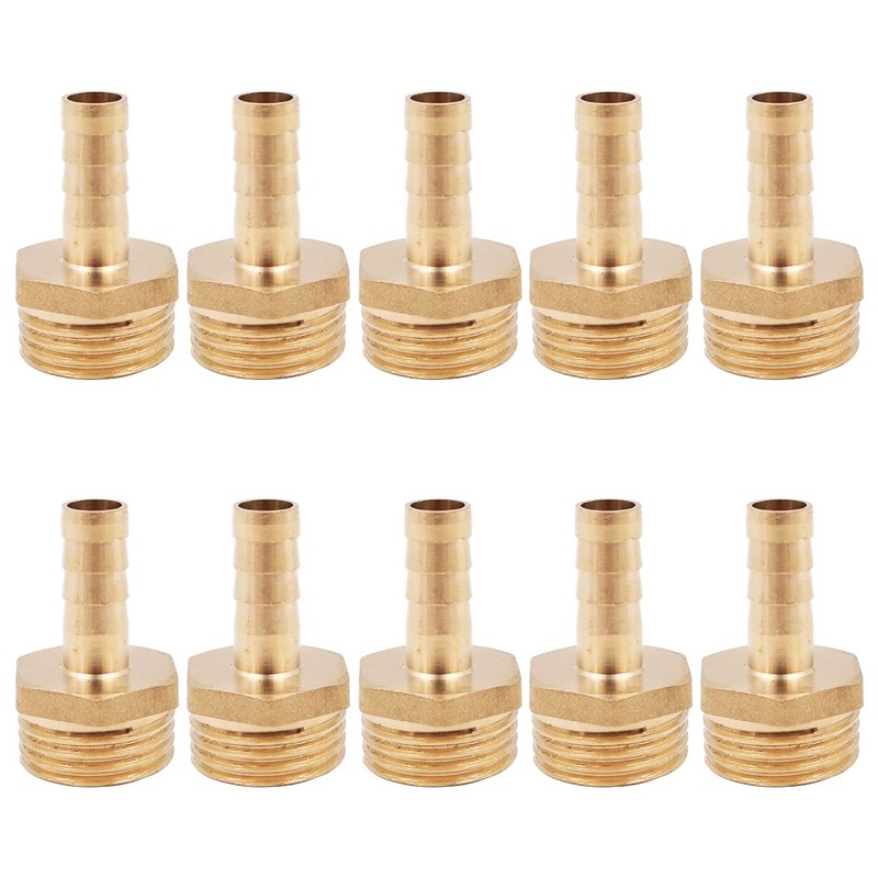 10PCS Hose Pipe Tap Connector Brass Hose Nozzle Connector Hose