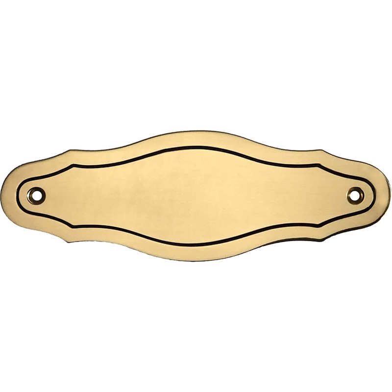 Curved Brass Plaque with Engraving