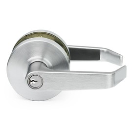 Door Handle Cylindrical Lock Entrance Lock Function Keyed Entry and Lock Brushed Chrome Finish LH5304LUS26D UL Certified ANSI/BHMA Grade 2 Commercial Door Lever for Heavy Duty Use