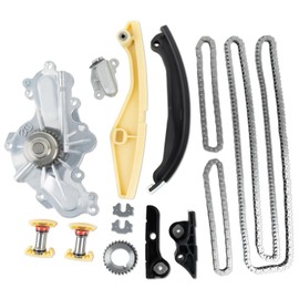 Merautop SJ Timing Chain Kit with Water Pump BL3Z-6268-A Ford Edge Replacement for Explorer F-150 Mustang Police Interceptor Sedan Utility for Lincoln MKS MKZ MKX 3.5L 3.7L V6 AT4Z-6268-A