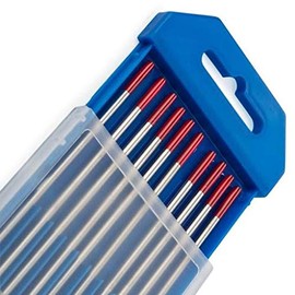 [CPM] TIG Welding 2% Thoriated Tungsten Electrodes Red 10-Pack 1.6mm 1/16" 2.4mm 3/32" 3.2mm 1/8" x 175mm 7" 150mm 6" (1/8" x 7" (3.2 x 175mm))