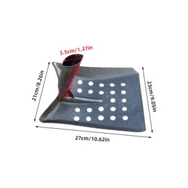 Strainer Shovel, Carbon Steel Drainage Leakage Spade, Mud Shovel, Drain Shovel, Sewerage for Planting and Transplanting Gardens for Wastewater Treatment, Dirty Water Tool (Square)