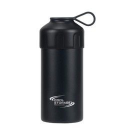 PEARL METAL D-6737 Cold Insulated Plastic Bottle Cover, Holder, Cooler, For Both 16.9 fl oz (500 ml) and 20.3 fl oz (600 ml), Vacuum Double Wall Construction, Black, Cool Storage