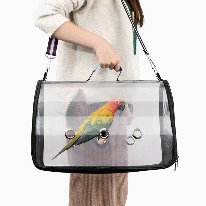 Bird Carrier Portable Parrot Travel Cage Breathable Lightweight Birds Bag