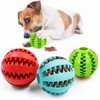3 Pieces Dog Toy Ball 5cm Treat Dispenser Ball Toy,Teeth