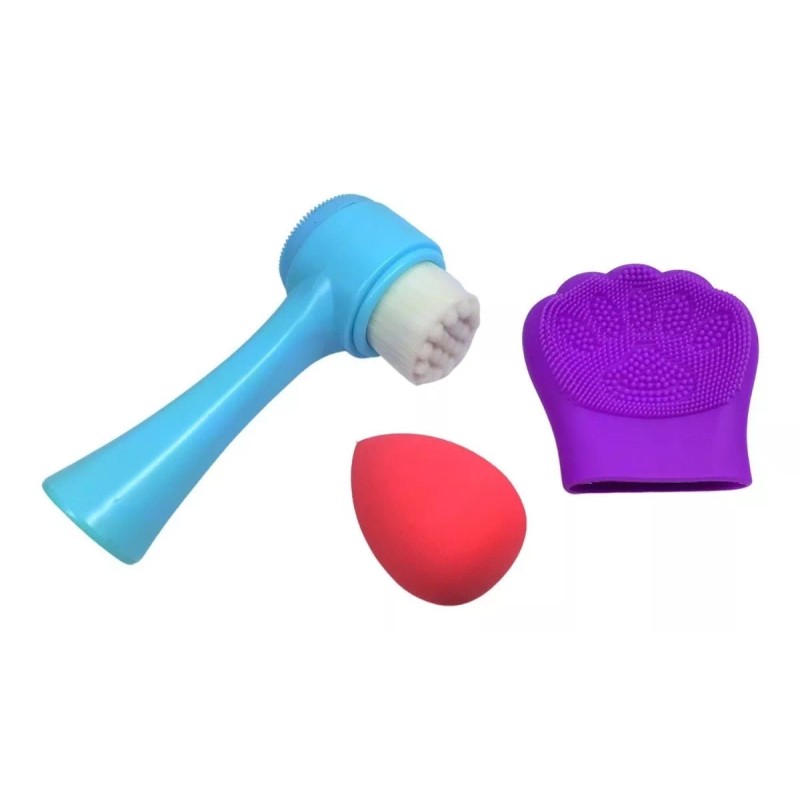 Noor Alazawi Cepillo Limpieza Facial Desmaquillante+exfoliador+esponja