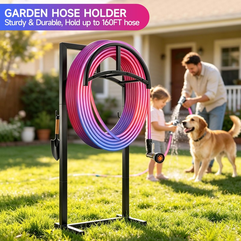IBVIVIC Garden Hose Holder, Hose Stand with Stable Base and
