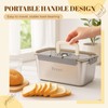 FoldTier 1 Pcs Large Stainless Steel Bread Container with Lid,