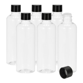 PATIKIL Travel Bottles with Screw Cap, 6 Pcs 3.4Oz(100ml) Leak Proof Refillable Empty Dispenser Container Squeeze Bottle with PP Screw Lid for Shampoo Toiletries Lotion Cream, Clear
