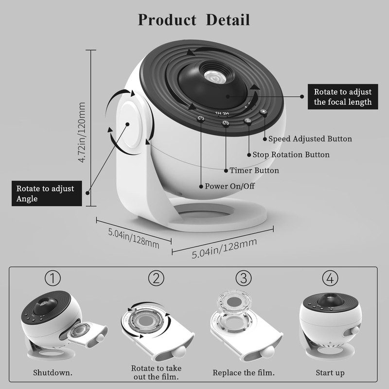 Galaxy Projector Pro for Bedroom, 13 in 1 Planetarium Star