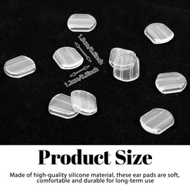 30 Pcs Earring Back Pads Clear Clip-on Earring Backs Rubber Soft Clear Silicone Earrings Back Silicone Comfort Earrings Cushions Clip on EarringConverter Kit